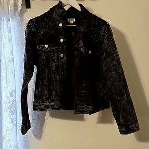 EUC POL Black Studded Corduroy Jacket